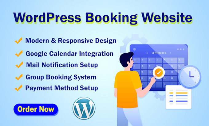 design top notch booking website in wordpress