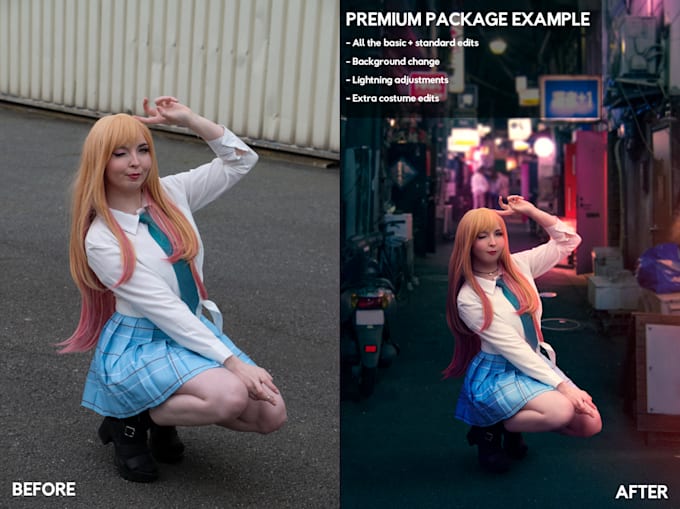 Edit your cosplay photographs by Frangipane | Fiverr