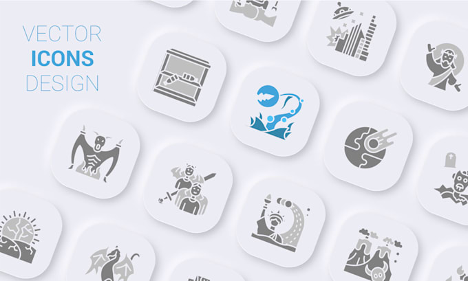 create unique set of icons and concepts related to your business