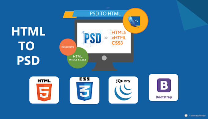Convert psd, image to html, css, bootstrap with responsive by ...