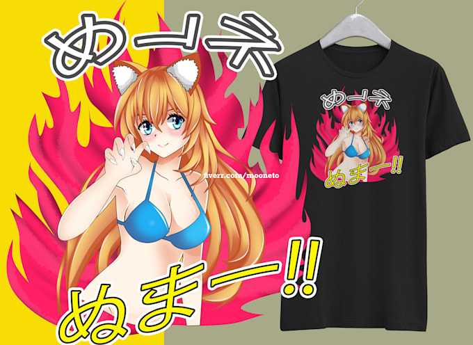 design awesome anime tshirt design for your brand