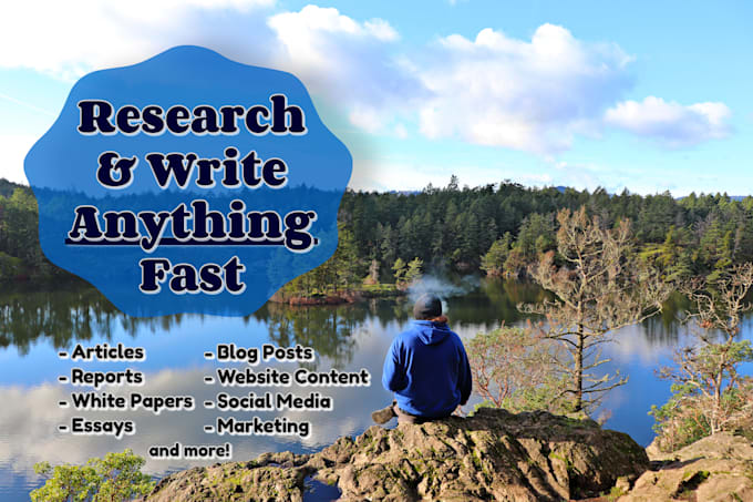 research and write anything fast, articles, reports, whitepapers, blogs and more
