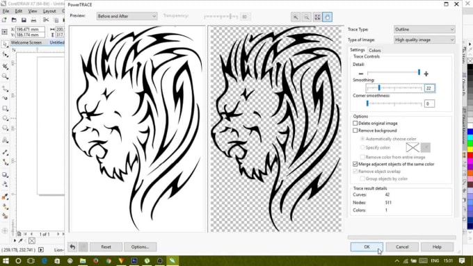 Draw and trace any kind design using coreldraw by Jishas | Fiverr