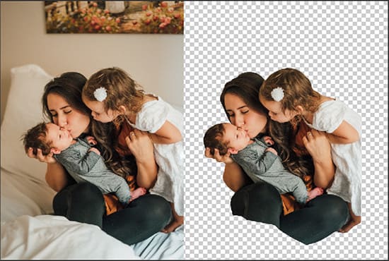do background removal and photoshop editing