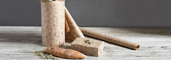 design custom kraft wrapping paper with your logo print ready