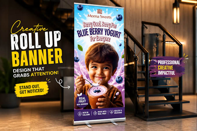 design roll up banner, retractable banner, and signage