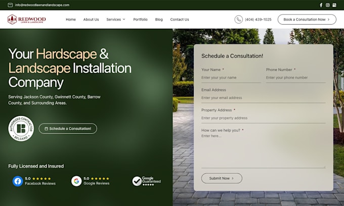 design your service business wordpress website