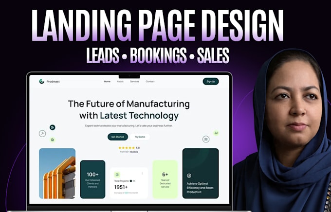 design landing page that turns traffic into leads and sales
