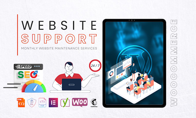 give regular wordpress support and maintenance with SEO