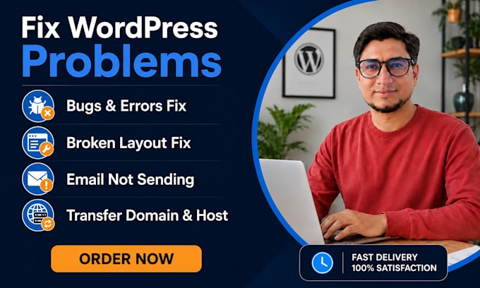 fix wordpress issues, problems, fatal error, email not sending, and migrate host