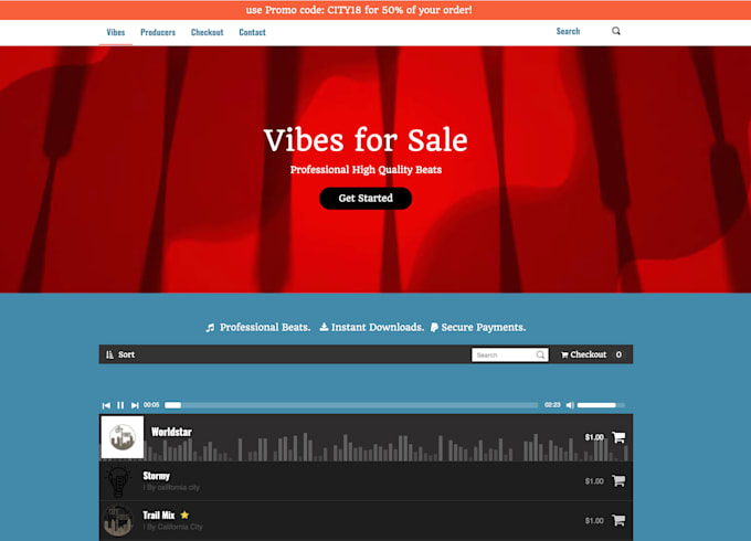 create you a music site to get buzzing