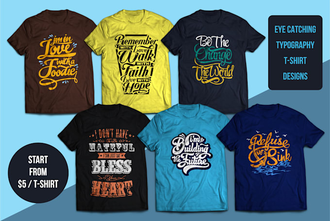 Do awesome typography t shirt design by Hadiatma | Fiverr