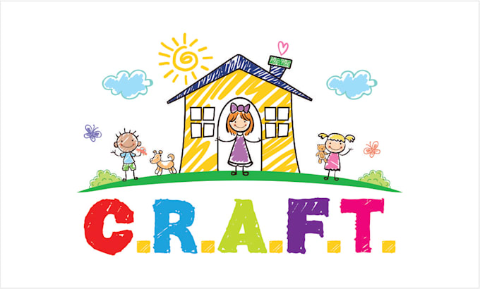 create kids baby store toyshop childcare daycare school logo