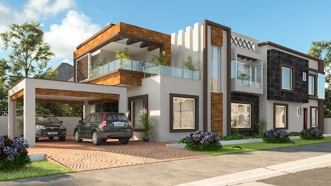 design your dream home exterior elevation and 3d photo realistic interior views