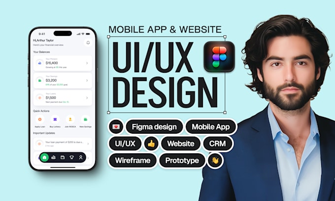 design modern UI UX for mobile apps and web apps