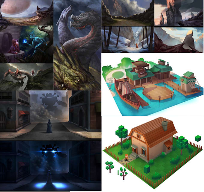 Create environment concept art for your game by Madi_boi | Fiverr