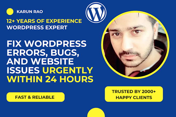 fix wordpress errors, bugs, and website issues urgently