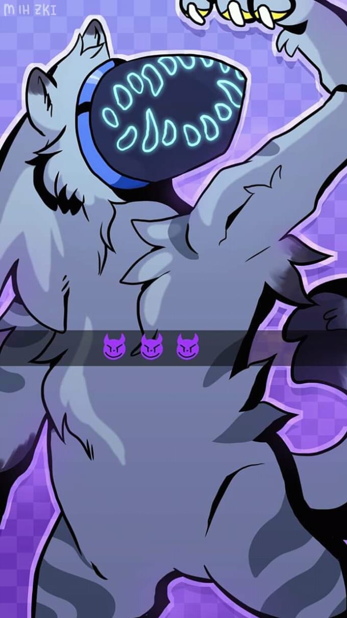 Fursona Weirdcore Phone Wallpaper by karmivibes -- Fur Affinity [dot] net