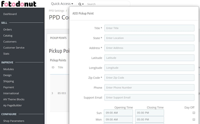 make a prestashop website