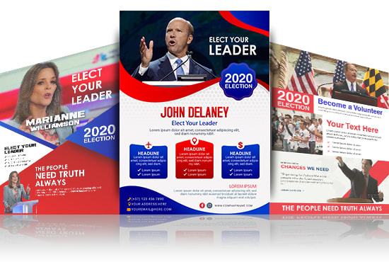 Design attractive catchy political flyer for your campaign by