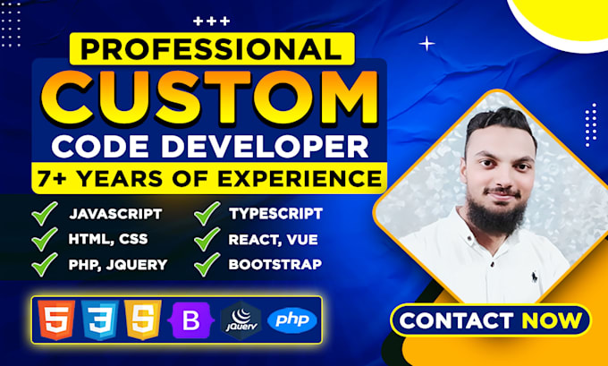 write custom html, css, javascript or jquery code for your websites