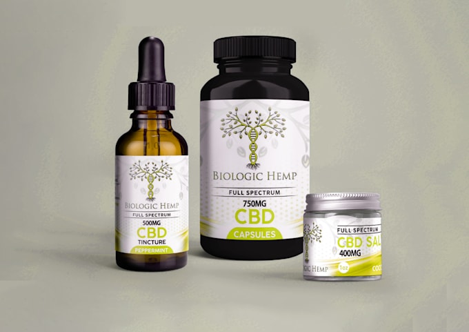 design cbd or hemp product packaging box and label