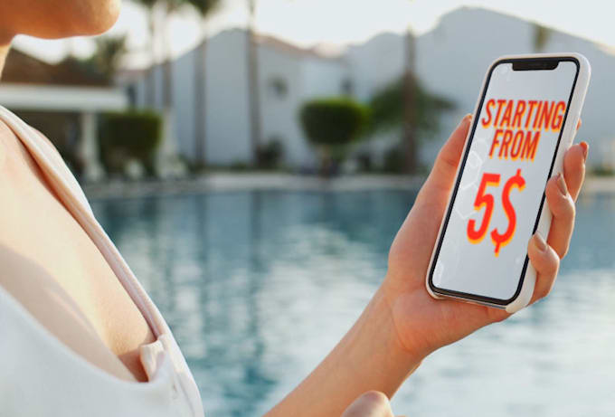 do mobile app promo real people holding mobile