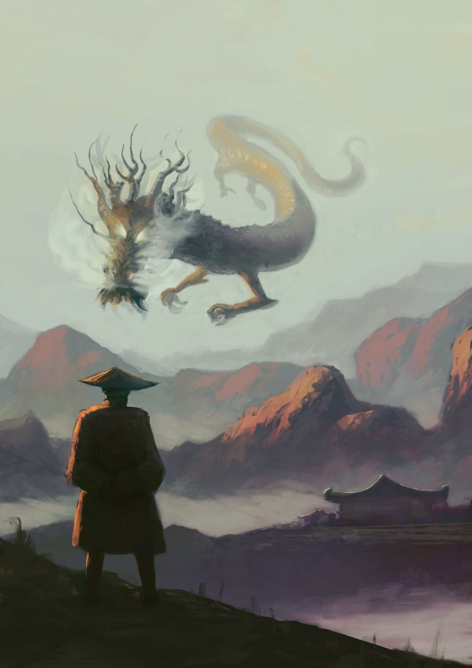 Make Professional Illustration Digital Painting Concept Art By