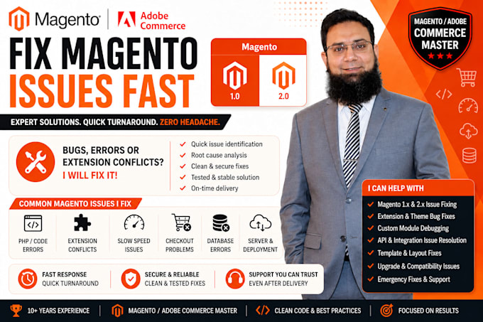 fix magento 2 errors, bugs, checkout and website issues