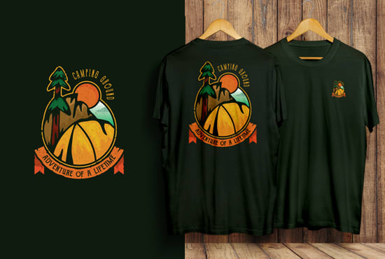 create minimalist modern nature illustration tshirt design