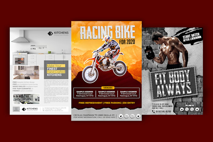 design a professional creative flyer and poster