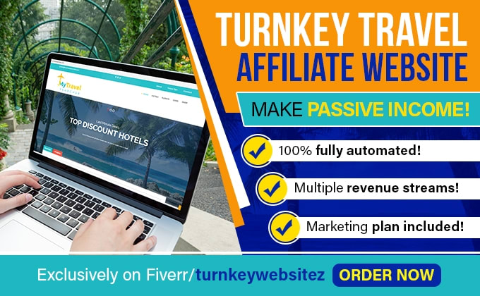 create a fully automated travel website for passive income