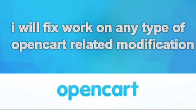 work on any type of opencart related modification
