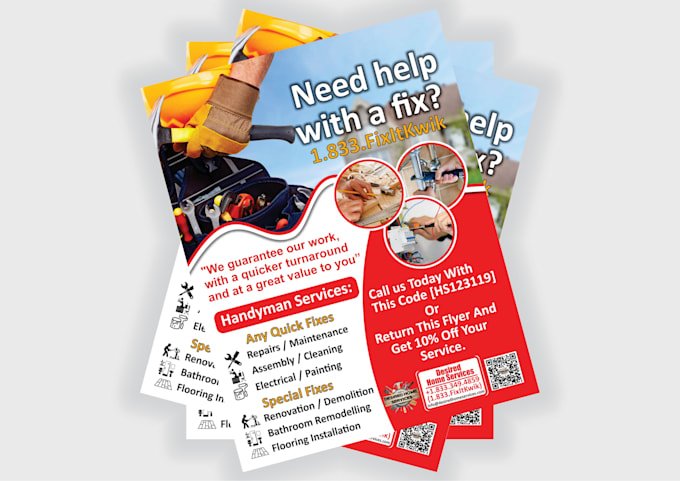 design professional lawn care and handyman service flyer