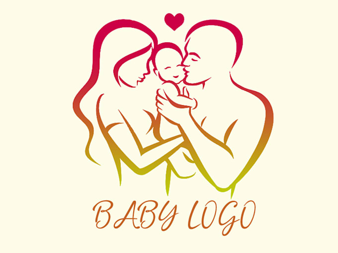 make creative experience modern baby logo design for you