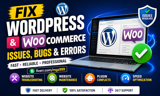 fix wordpress errors, bugs and woocommerce issues instantly