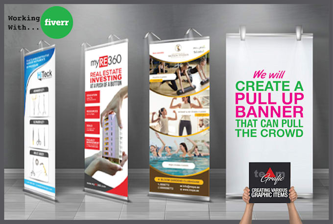 create a pull up banner that can pull the crowd