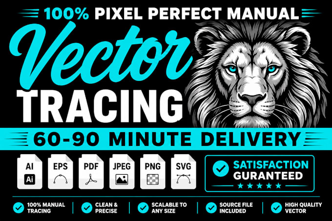 do vector tracing, convert to vector, recreate logo, png, quickly