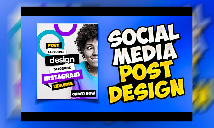 do advertising post design, creative social media carousel images ads