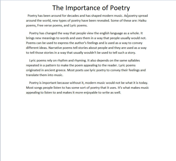 type out any essay that you wrote in pen or pencil