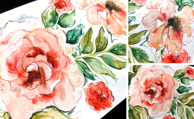 Paint A Flower In A Beautiful Loose Watercolor Style By Satippetts