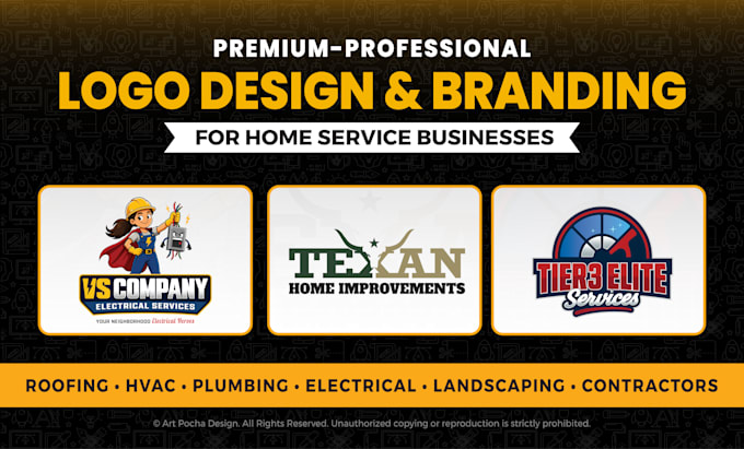 design a premium logo and brand identity for your home service business