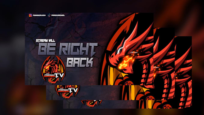 design animated twitch overlay, panles and twitch package