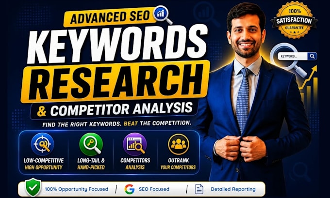 do advanced seo keyword research and competitor analysis for higher rankings