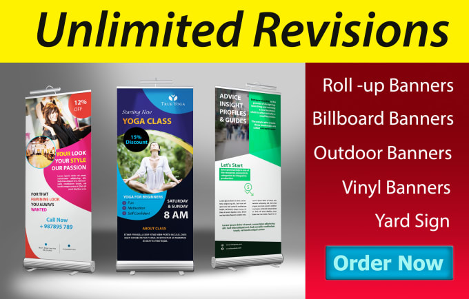 Design modern roll up and any kind of banners by Kalzwije | Fiverr