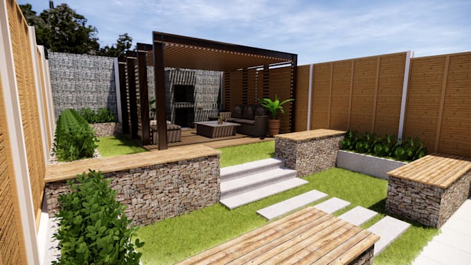 design your back yard, garden, patio, landscape