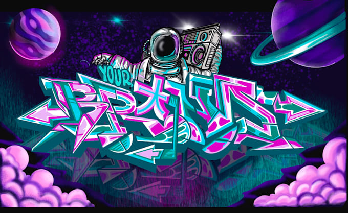 create an awesome graffiti for your logo or merchandise