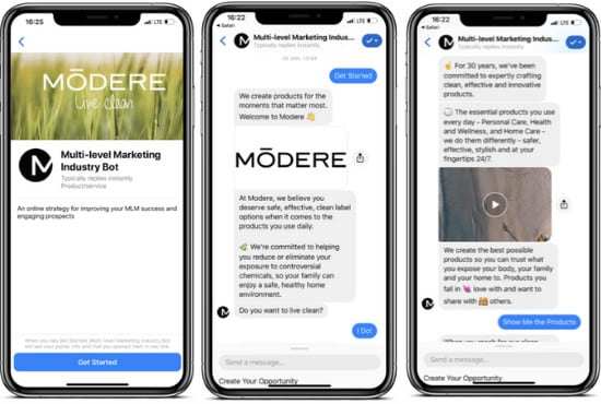 share the ultimate MLM chat bot template
