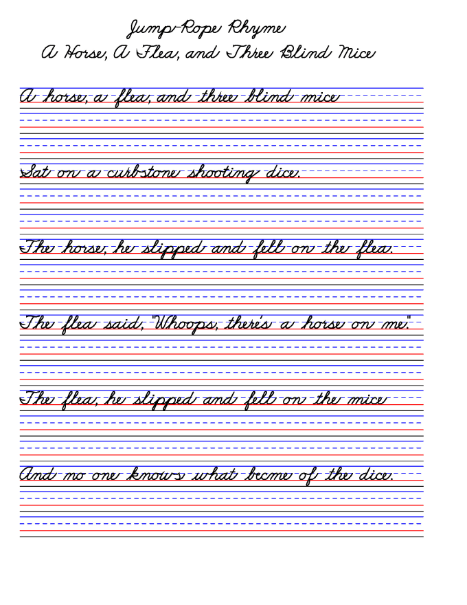 Create a set of personalized cursive writing practice sheets by ...