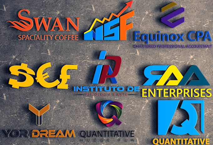 create unique word mark letter mark initial letters logo